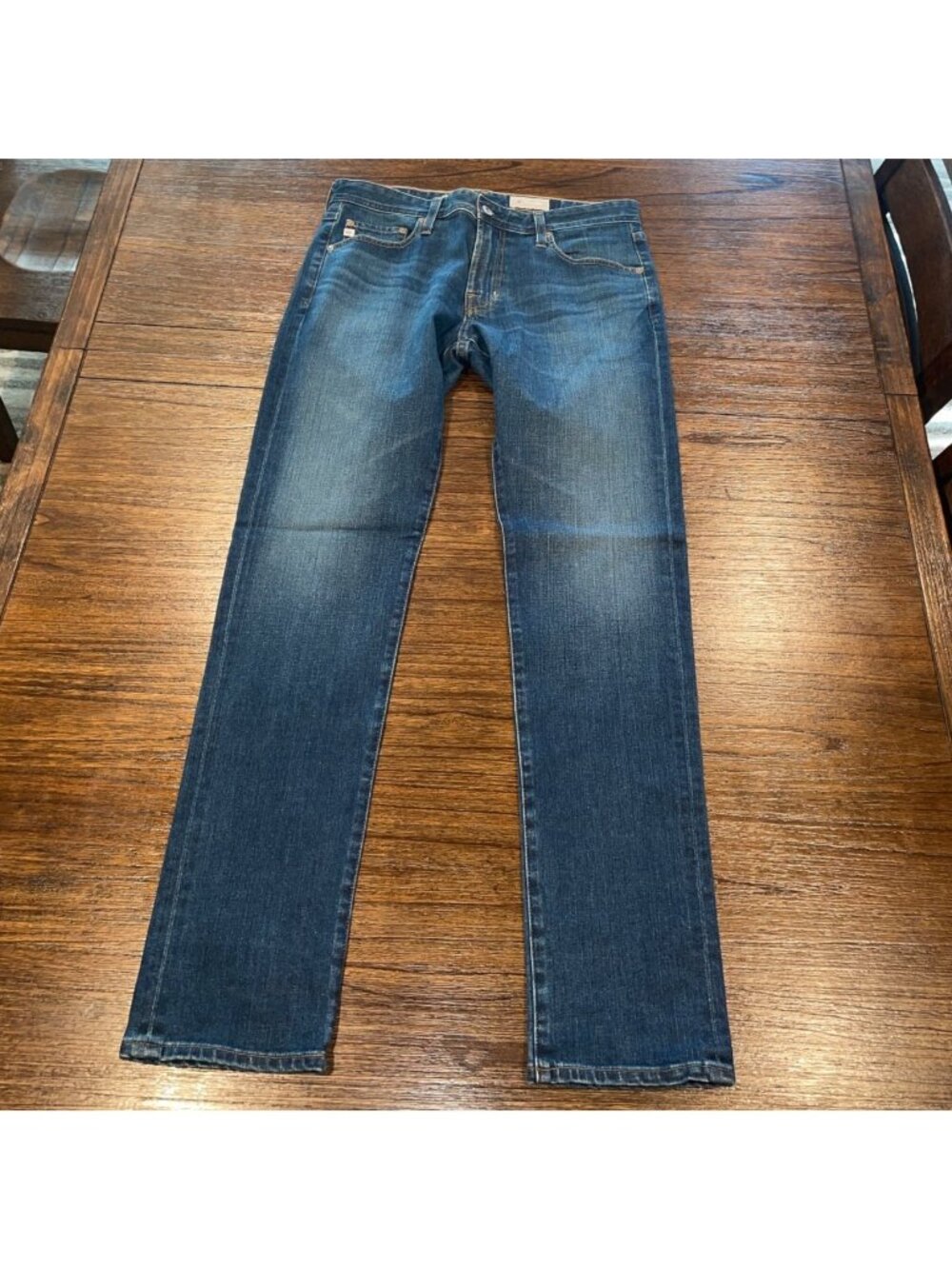 AG Tellis Modern Slim Jean 32x33 Revelry Medium Wash Faded Stretch Denim360 TSY